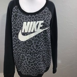 leopard print nike sweatshirt